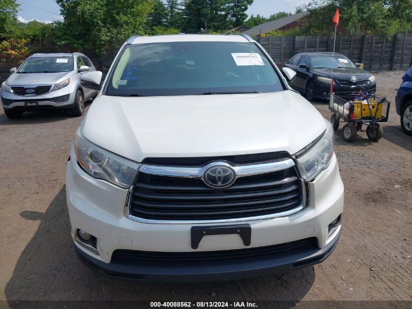 2016 Toyota Highlander Limited V6 VIN: 5TDDKRFH0GS334968 Lot: 40088562