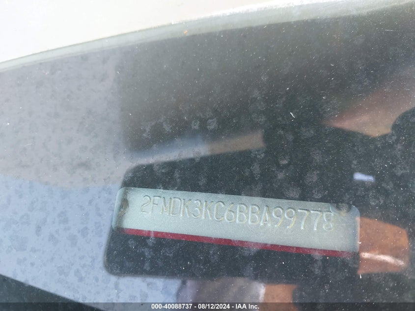 2011 Ford Edge Limited VIN: 2FMDK3KC6BBA99778 Lot: 40088737