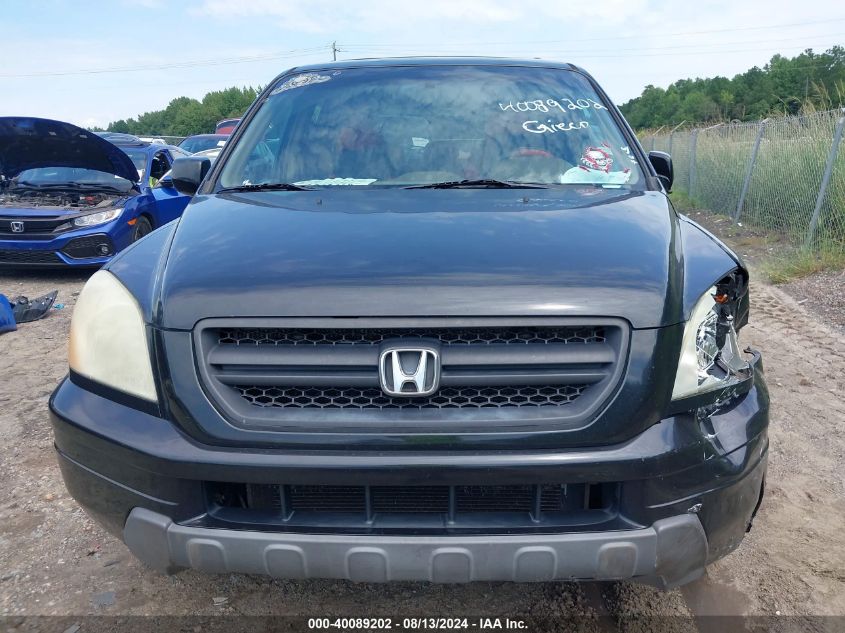 2005 Honda Pilot Exl VIN: 2HKYF18535H543747 Lot: 40089202