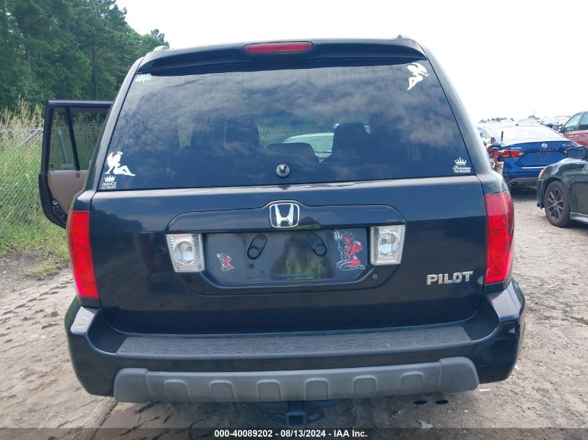 2005 Honda Pilot Exl VIN: 2HKYF18535H543747 Lot: 40089202
