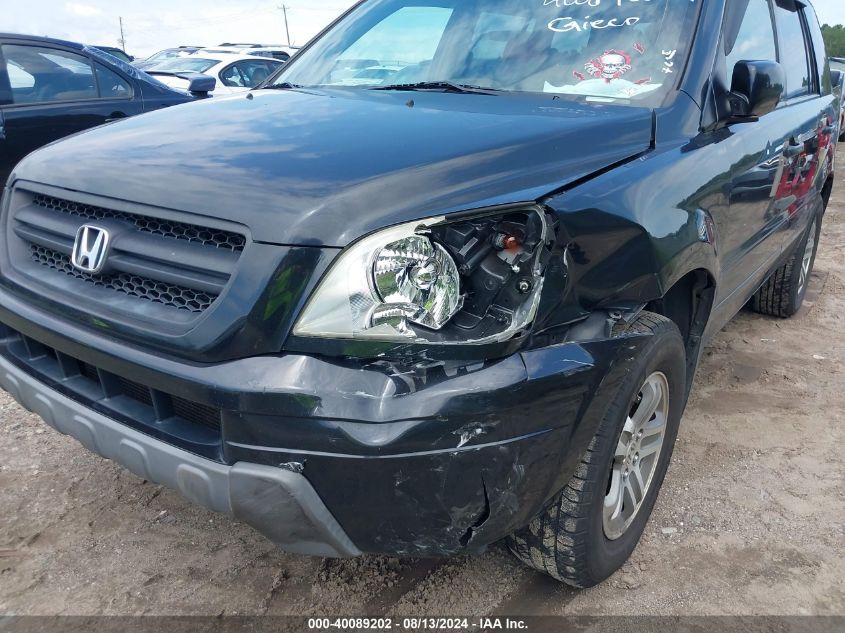 2005 Honda Pilot Exl VIN: 2HKYF18535H543747 Lot: 40089202