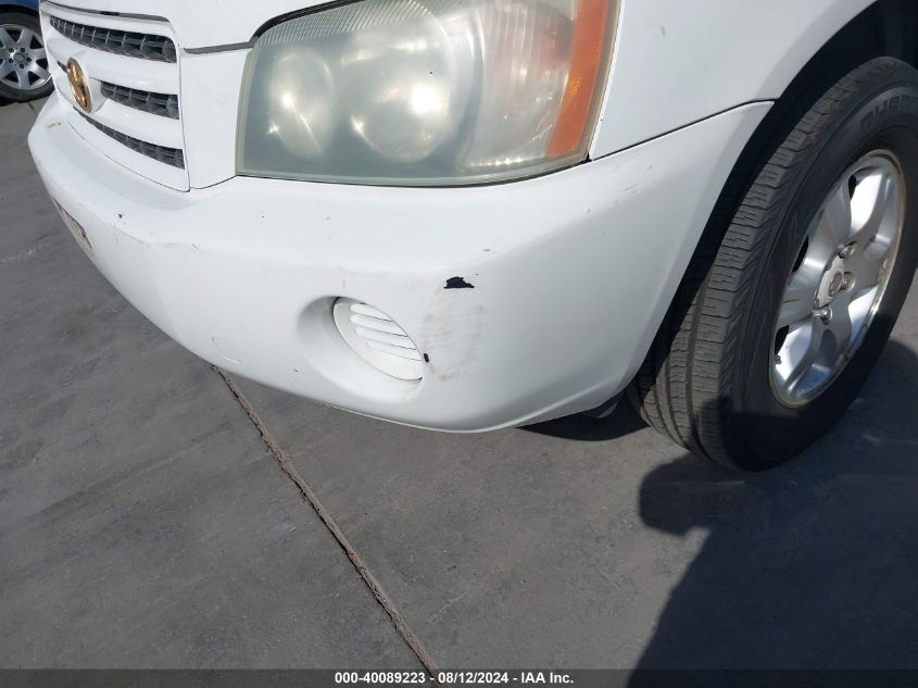 2003 Toyota Highlander V6 VIN: JTEHF21A630119479 Lot: 40089223