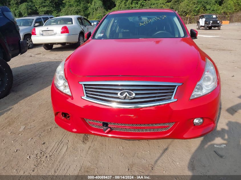 2013 Infiniti G37X VIN: JN1CV6AR6DM352094 Lot: 40089437