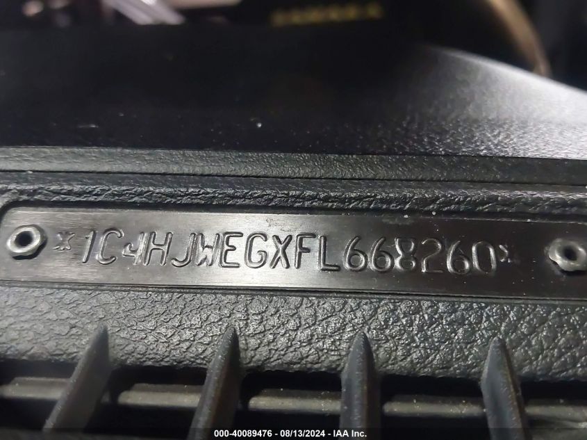 2015 Jeep Wrangler Unlimited Sahara VIN: 1C4HJWEGXFL668260 Lot: 40089476