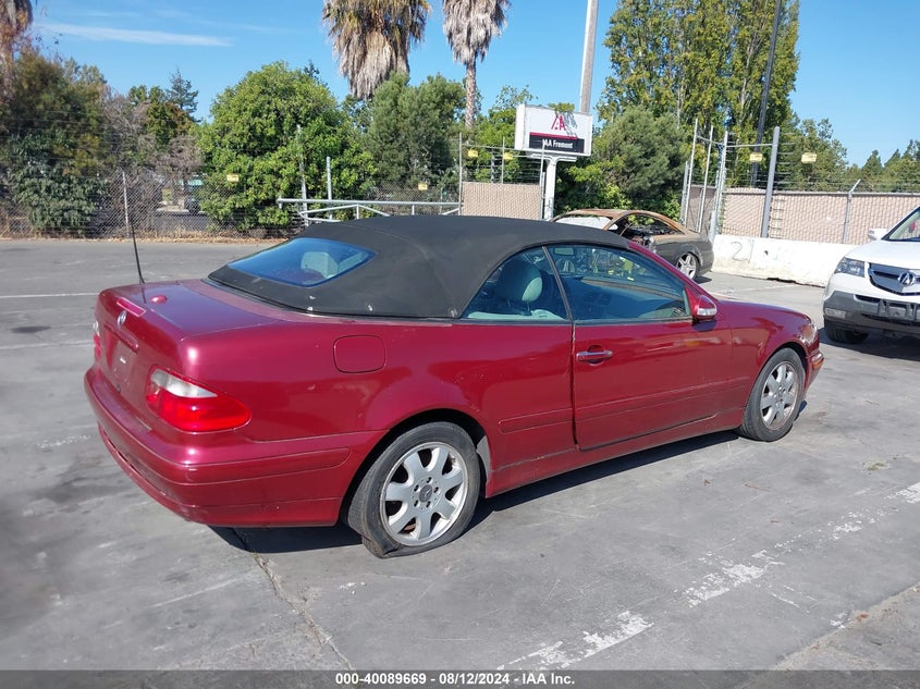 2003 Mercedes-Benz Clk 320 320 VIN: WDBLK65G53T142717 Lot: 40089669