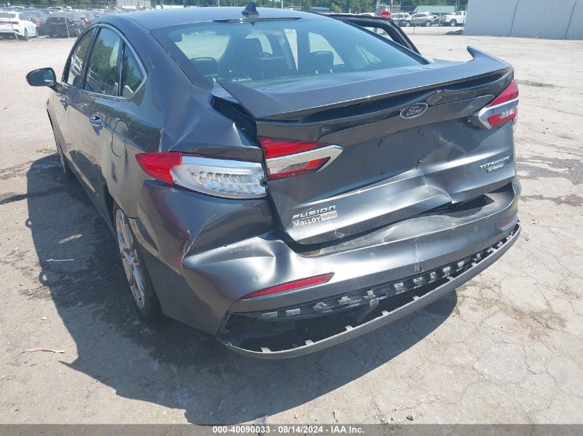 2020 Ford Fusion Hybrid Titanium VIN: 3FA6P0RU7LR256805 Lot: 40090033