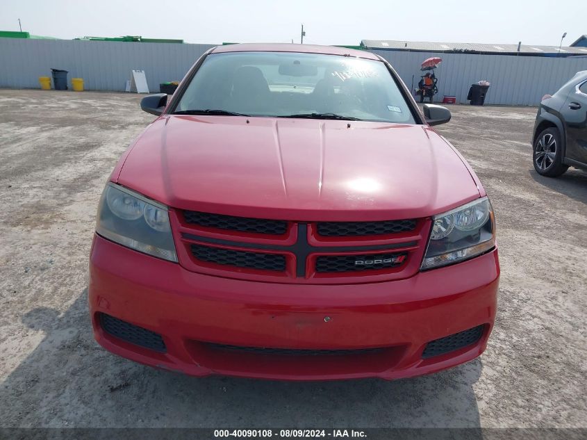 2014 Dodge Avenger Se VIN: 1C3CDZABXEN189292 Lot: 40090108