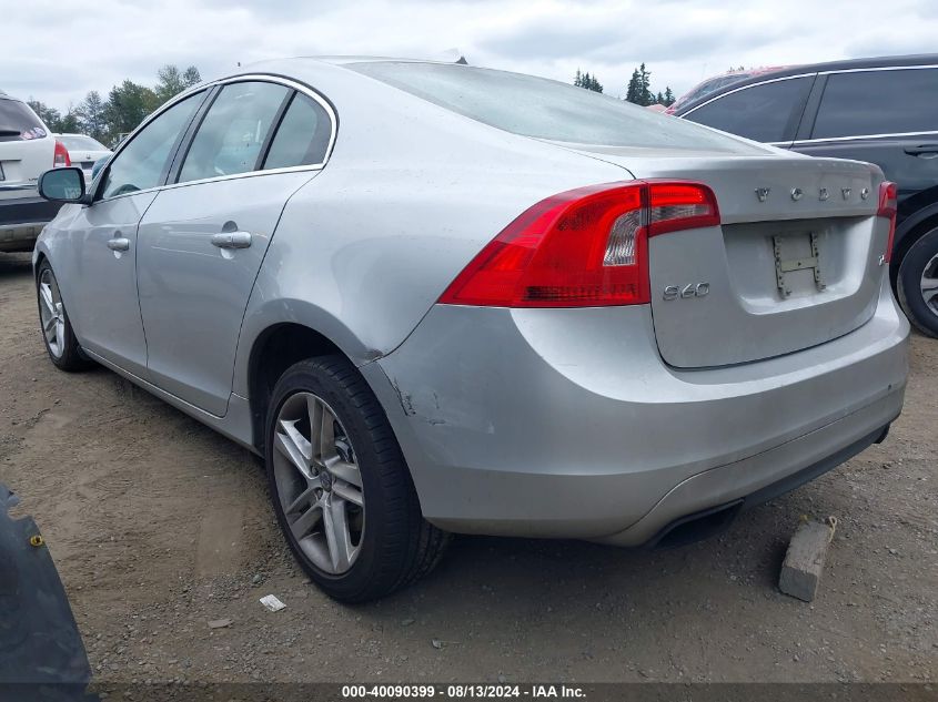 2015 Volvo S60 T5 Premier VIN: YV140MFBXF1307948 Lot: 40090399