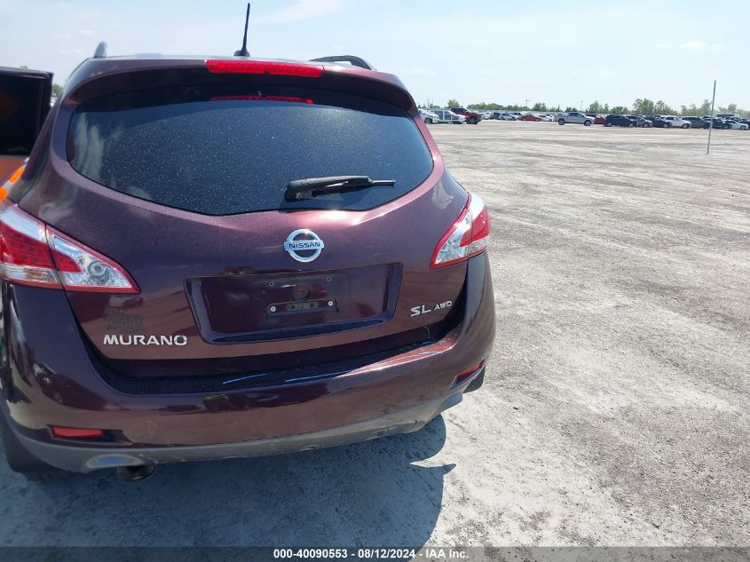 2014 Nissan Murano Sl VIN: JN8AZ1MW9EW525937 Lot: 40090553