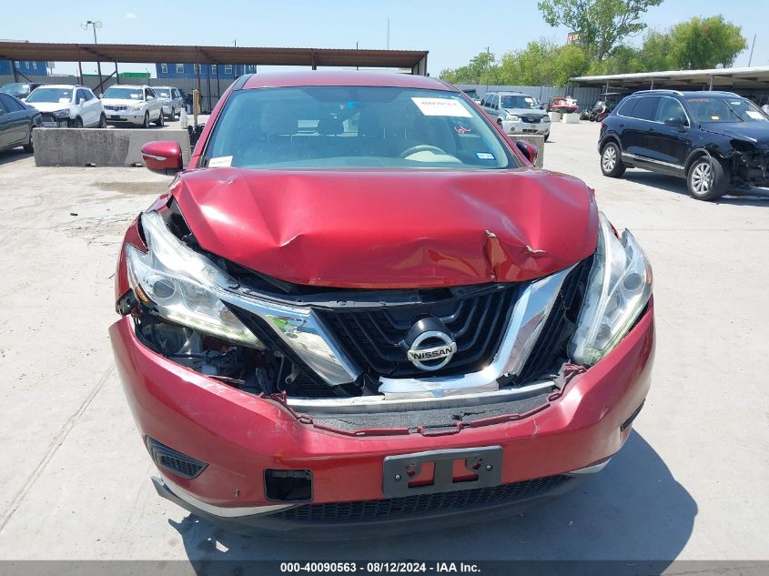 2015 Nissan Murano S VIN: 5N1AZ2MG1FN279740 Lot: 40090563