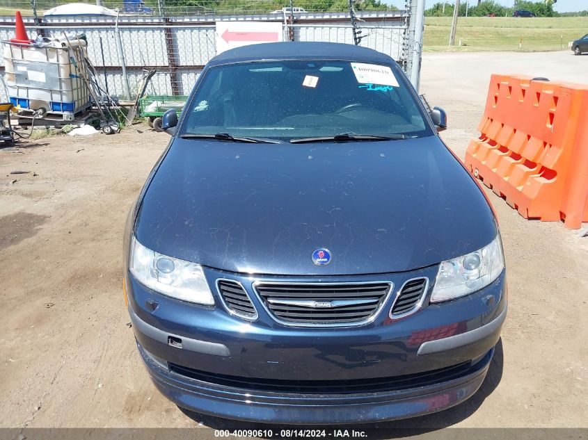 2007 Saab 9-3 Aero VIN: YS3FH71U376109744 Lot: 40090610