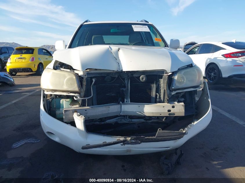 2006 Toyota Highlander Hybrid V6 VIN: JTEEW21A260016342 Lot: 40090934