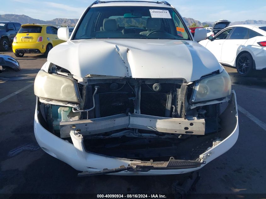 2006 Toyota Highlander Hybrid V6 VIN: JTEEW21A260016342 Lot: 40090934