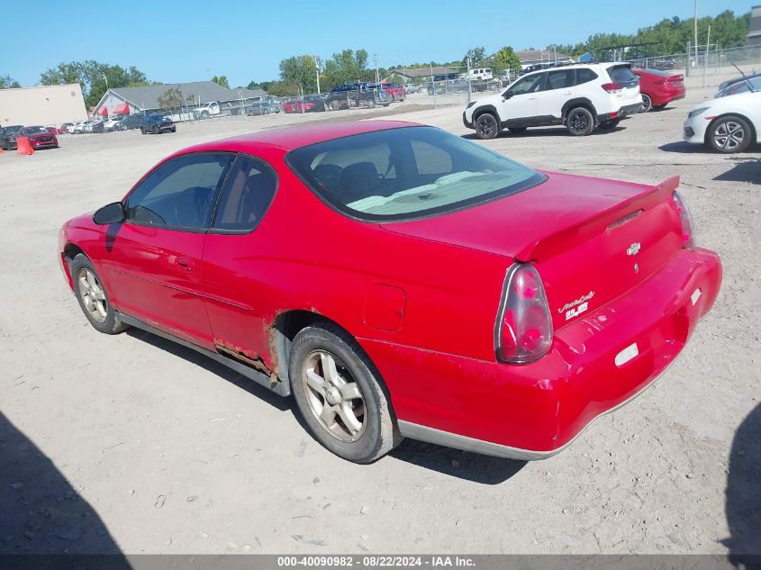 2003 Chevrolet Monte Carlo Ls VIN: 2G1WW12E839258700 Lot: 40090982