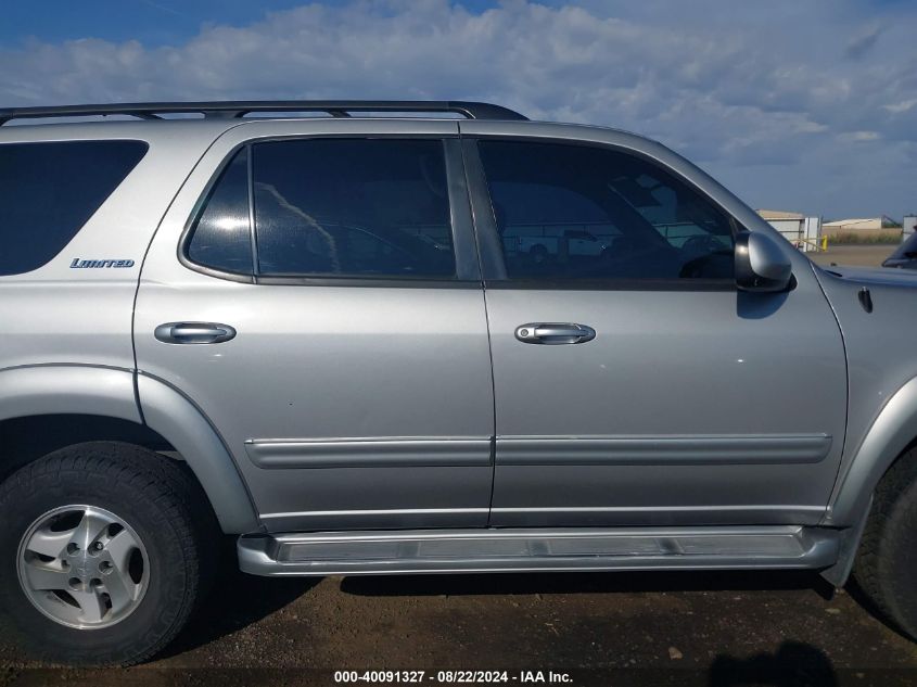 2002 Toyota Sequoia Limited V8 VIN: 5TDZT38A42S114810 Lot: 40091327