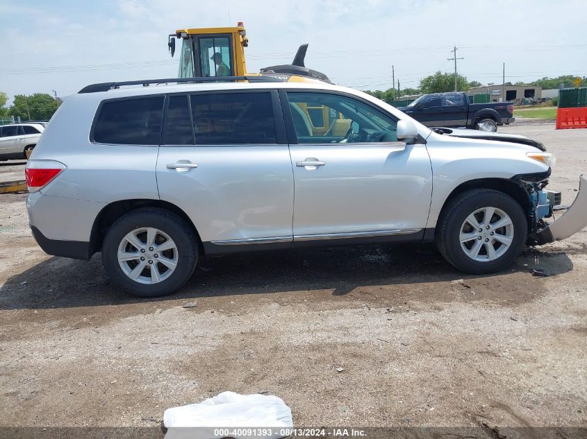 2013 Toyota Highlander Base Plus V6 VIN: 5TDZK3EH6DS132278 Lot: 40091393