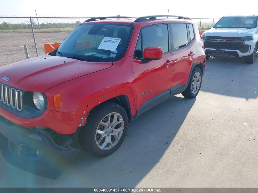 2018 Jeep Renegade Latitude Fwd VIN: ZACCJABB9JPH11786 Lot: 40091437