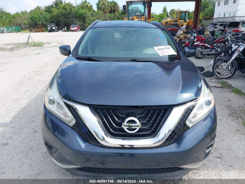 2017 Nissan Murano Sv VIN: 5N1AZ2MG5HN124482 Lot: 40091705