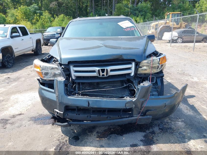 2006 Honda Pilot Ex-L VIN: 5FNYF285X6B047799 Lot: 40092041