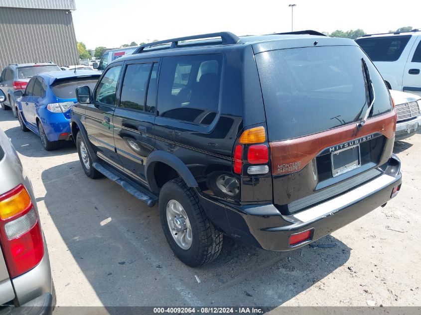 2003 Mitsubishi Montero Sport Es/Ls VIN: JA4LS21H83J012834 Lot: 40092064