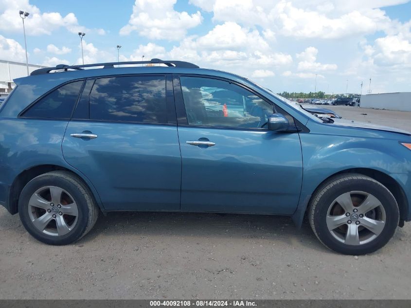 2007 Acura Mdx Sport Package VIN: 2HNYD28877H516269 Lot: 40092108