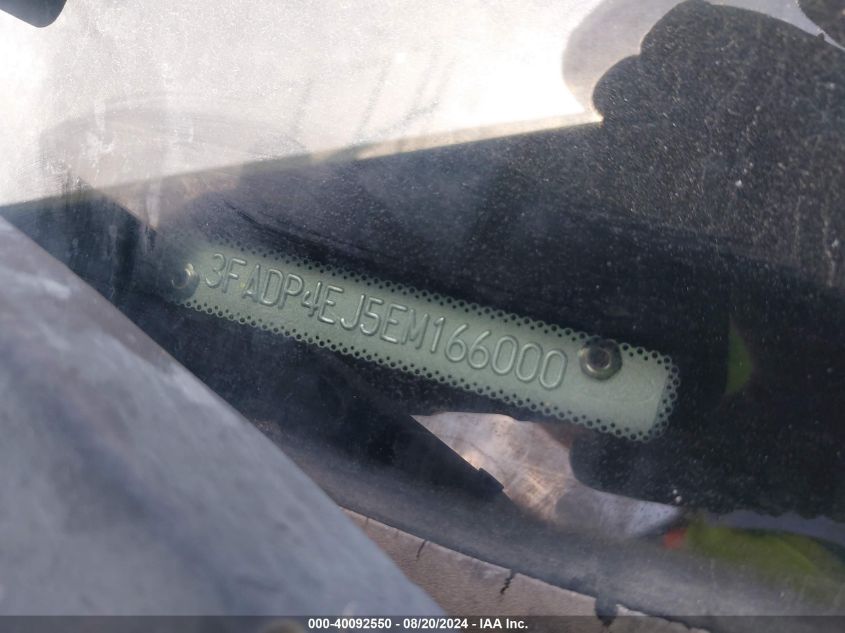 2014 Ford Fiesta Se VIN: 3FADP4EJ5EM166000 Lot: 40092550