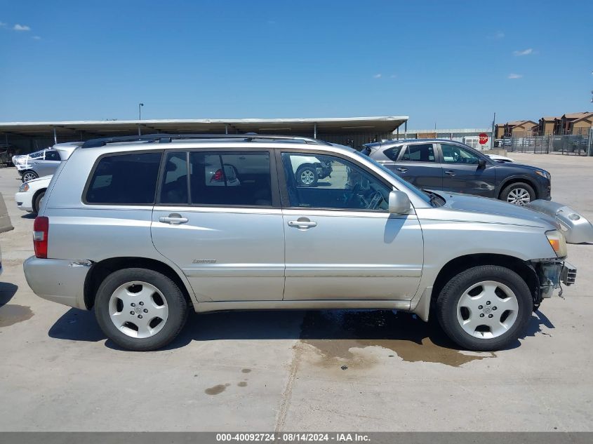 2007 Toyota Highlander Limited V6 VIN: JTEDP21A770135174 Lot: 40092724