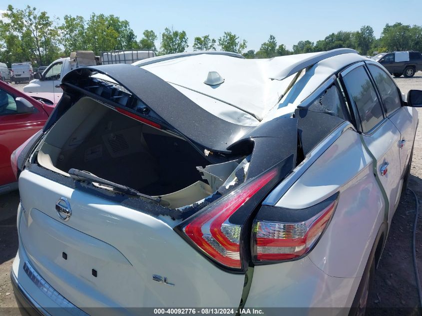 2018 Nissan Murano Sl VIN: 5N1AZ2MG1JN122721 Lot: 40092776