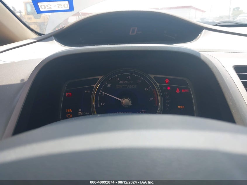 2008 Honda Civic Hybrid Hybrid VIN: JHMFA36218S013601 Lot: 40092874