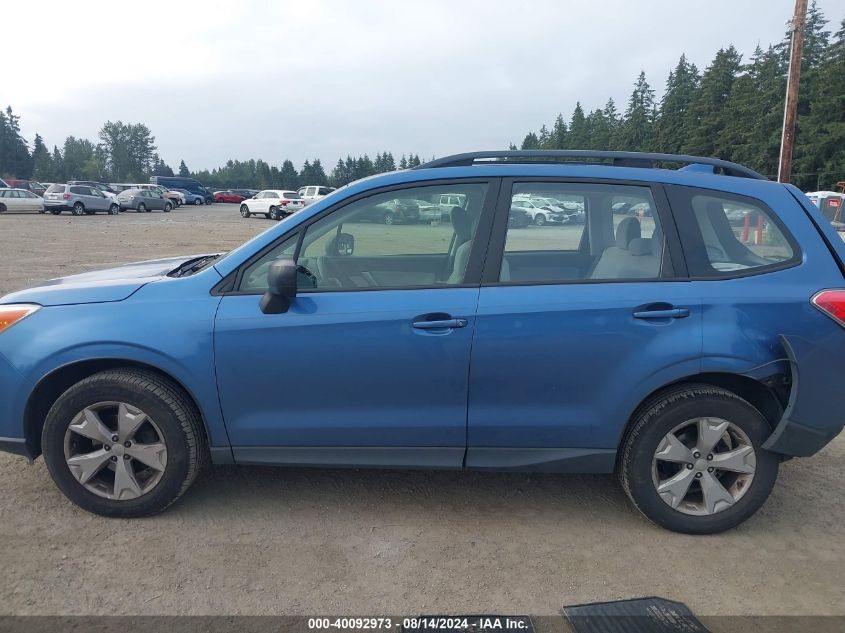 2016 Subaru Forester 2.5I VIN: JF2SJABC9GH531813 Lot: 40092973