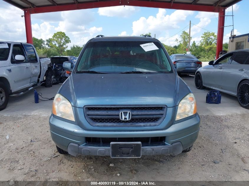 2005 Honda Pilot Ex-L VIN: 5FNYF18665B021007 Lot: 40093119
