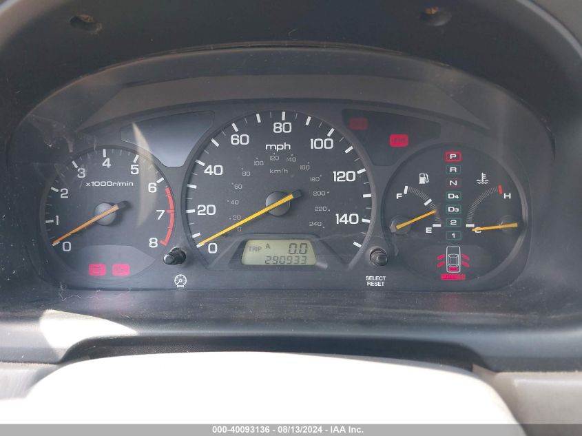 2000 Honda Accord 3.0 Ex VIN: 1HGCG1659YA051831 Lot: 40093136