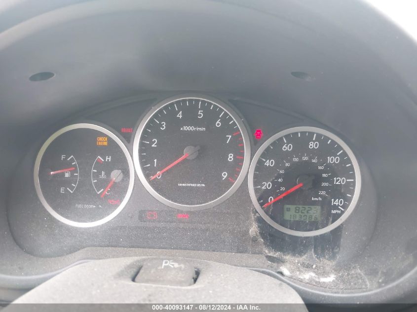 2004 Subaru Impreza Wrx VIN: JF1GD29684G510704 Lot: 40093147