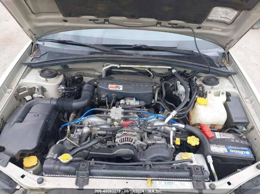 2003 Subaru Forester X VIN: JF1SG63603H725844 Lot: 40093219