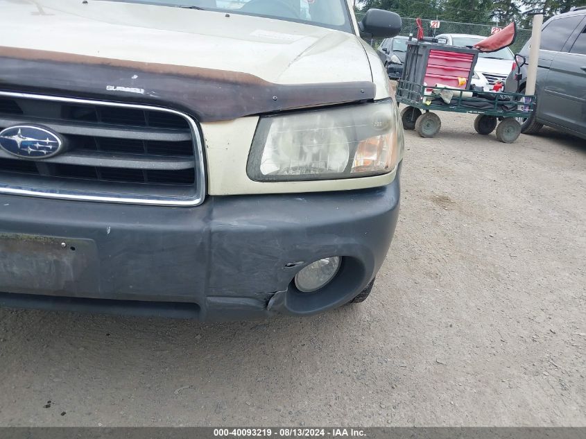 2003 Subaru Forester X VIN: JF1SG63603H725844 Lot: 40093219