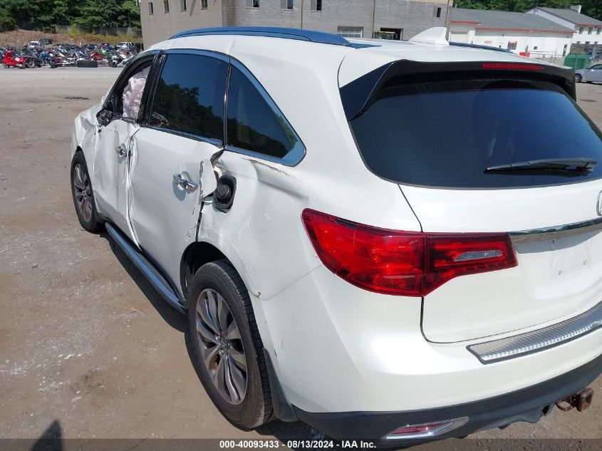 2014 ACURA MDX VIN: 5FRYD4H65EB002826