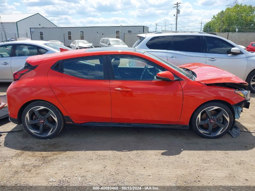 2020 Hyundai Veloster Turbo VIN: KMHTH6AB3LU024889 Lot: 40093488