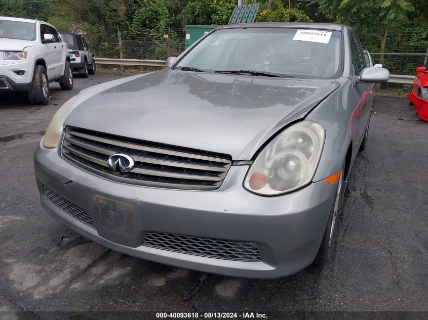 2006 Infiniti G35 VIN: JNKCV51E86M500994 Lot: 40093618