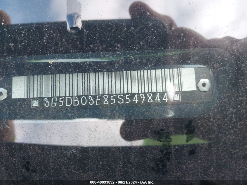 2005 Buick Rendezvous Cx VIN: 3G5DB03E85S549844 Lot: 40093692