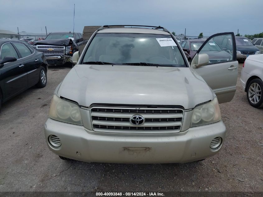 2003 Toyota Highlander V6 VIN: JTEHF21A230111086 Lot: 40093848