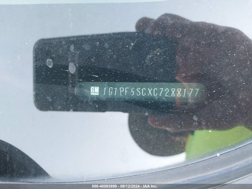 2012 Chevrolet Cruze 1Lt VIN: 1G1PF5SCXC7288177 Lot: 40093899