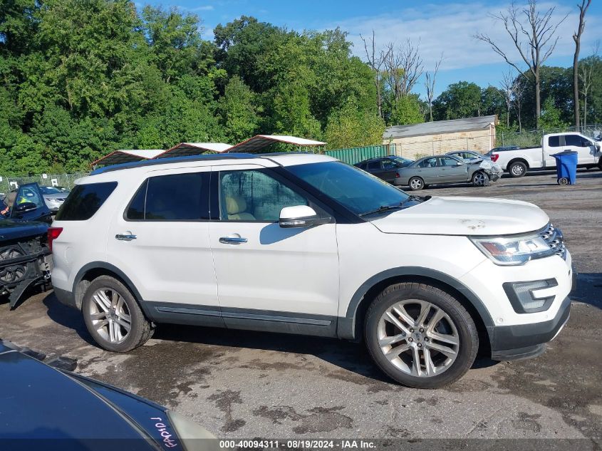 2016 Ford Explorer Limited VIN: 1FM5K7FH6GGB75274 Lot: 40094311