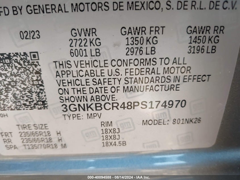 2023 CHEVROLET BLAZER 2LT - 3GNKBCR48PS174970