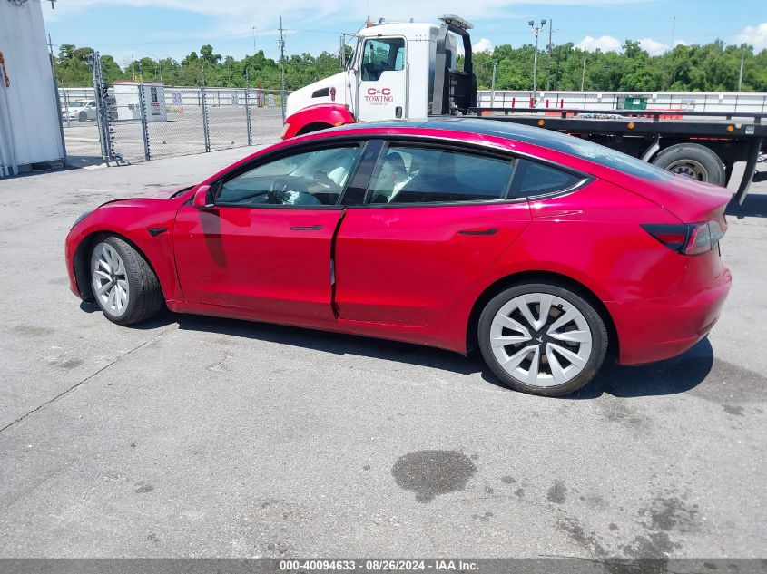 2022 Tesla Model 3 Long Range Dual Motor All-Wheel Drive VIN: 5YJ3E1EB5NF266914 Lot: 40094633