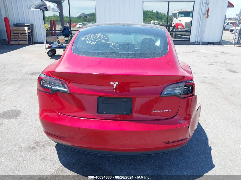 2022 Tesla Model 3 Long Range Dual Motor All-Wheel Drive VIN: 5YJ3E1EB5NF266914 Lot: 40094633