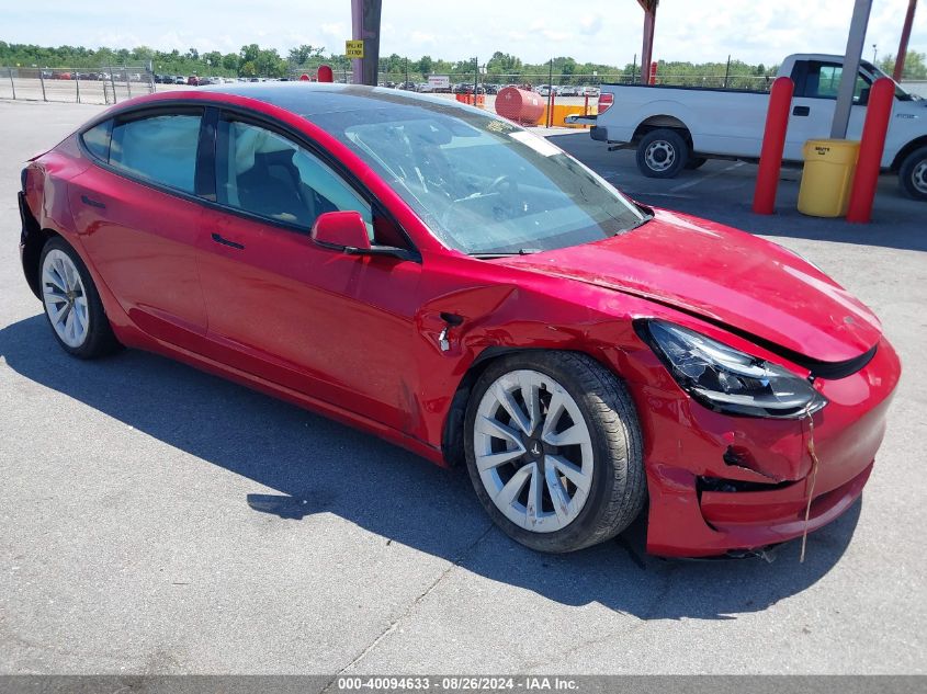 2022 Tesla Model 3 Long Range Dual Motor All-Wheel Drive VIN: 5YJ3E1EB5NF266914 Lot: 40094633