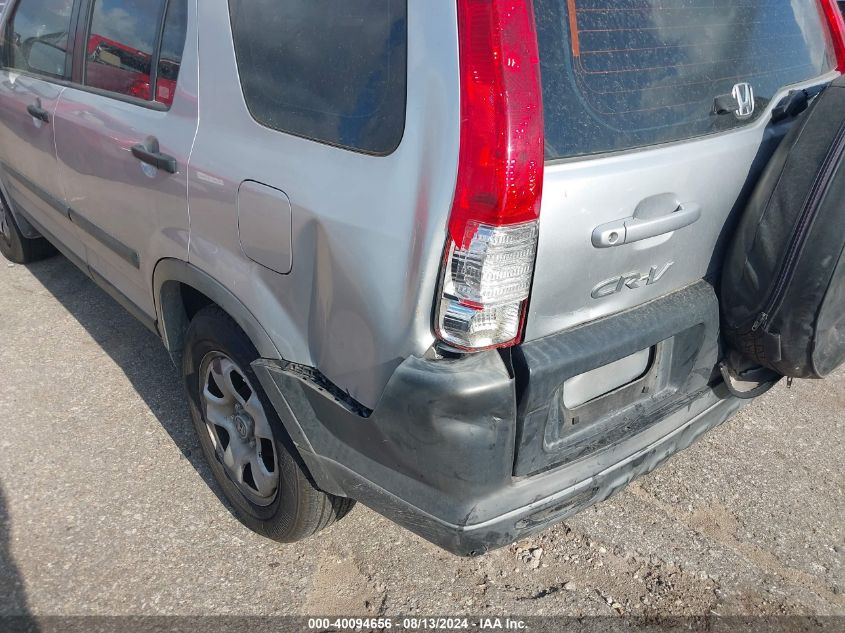 2006 Honda Cr-V Lx VIN: JHLRD685X6C012388 Lot: 40094656
