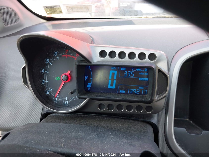 2012 Chevrolet Sonic 1Lt VIN: 1G1JD5SH9C4100130 Lot: 40094678