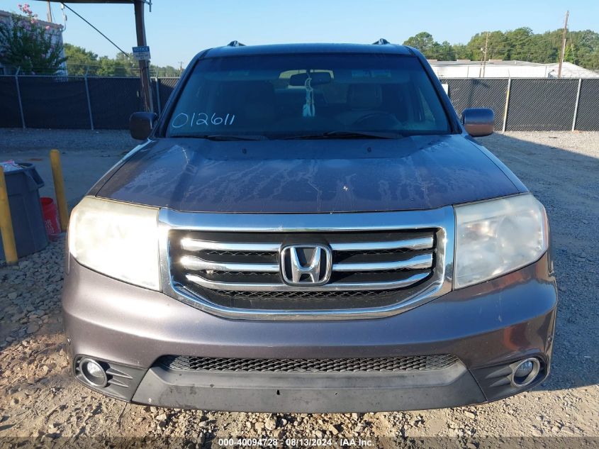 2014 Honda Pilot Touring VIN: 5FNYF3H91EB012611 Lot: 40094728