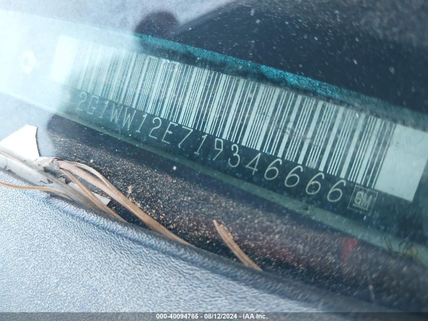 2001 Chevrolet Monte Carlo Ls VIN: 2G1WW12E719346666 Lot: 40094785